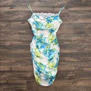 💙🩵💚 NWT Floral Mesh Mini Dress Sz XL💙🩵💚